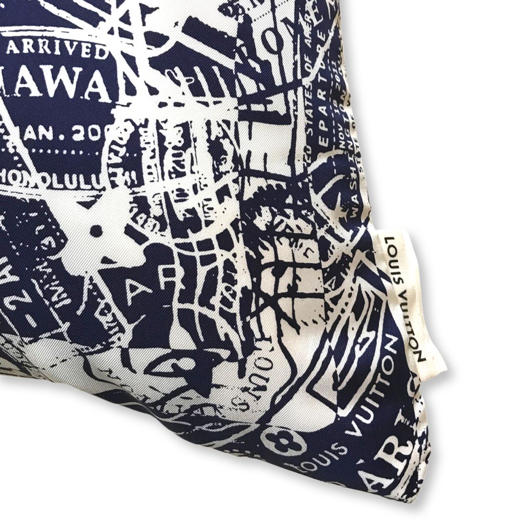 Travel Vintage Silk Scarf Pillows 26”