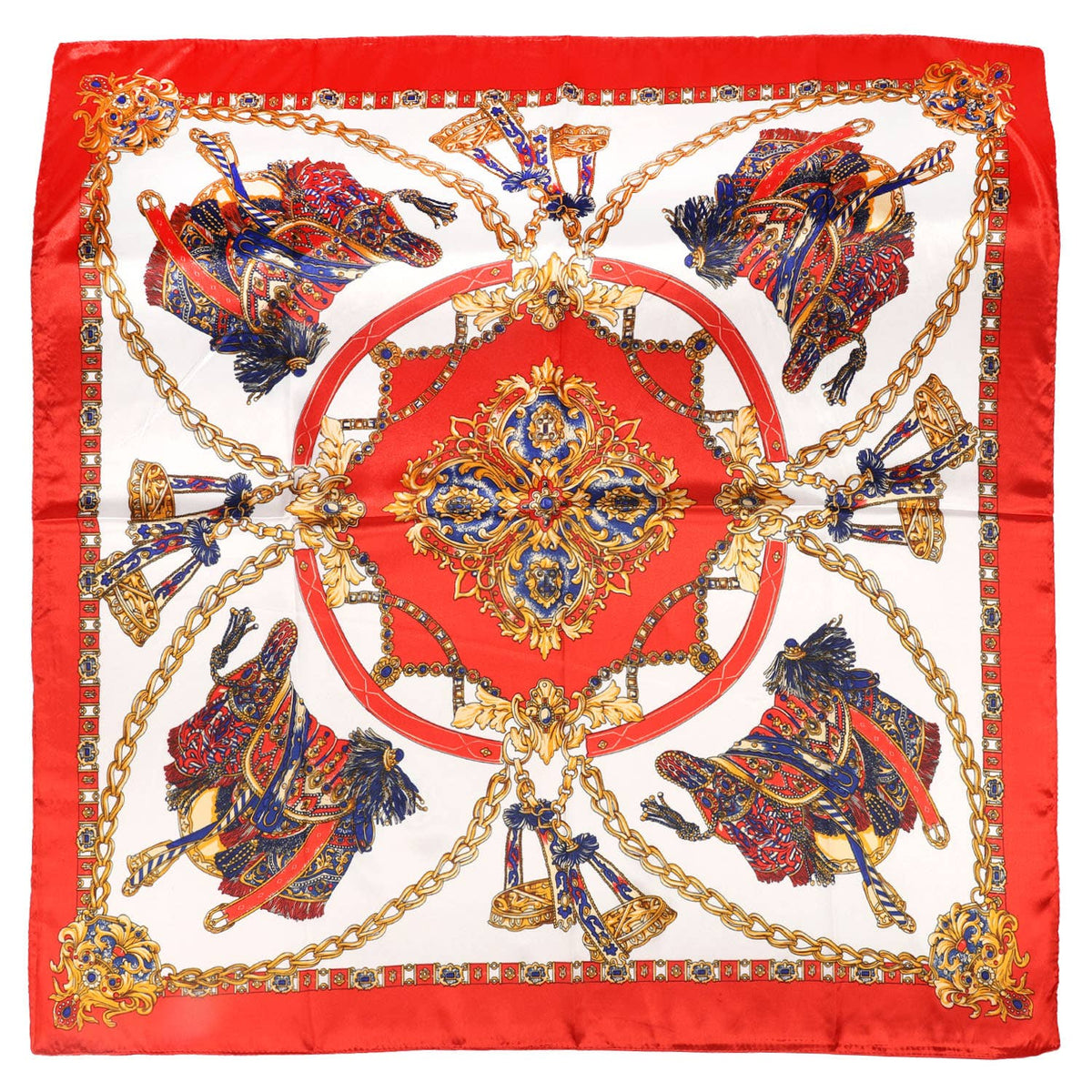 Classic European Equestrian Baroque Square Scarf