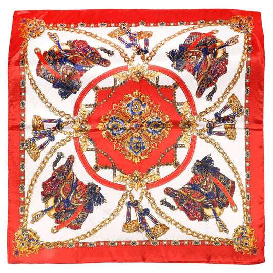 Classic European Equestrian Baroque Square Scarf