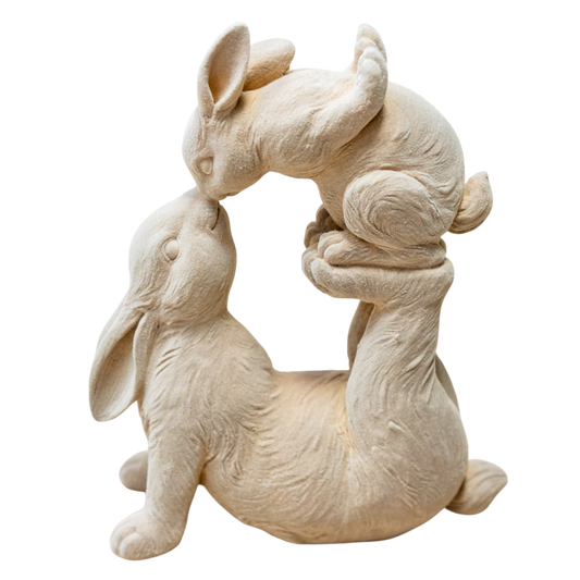 Ceramic Flocked Rabbit/Bunny