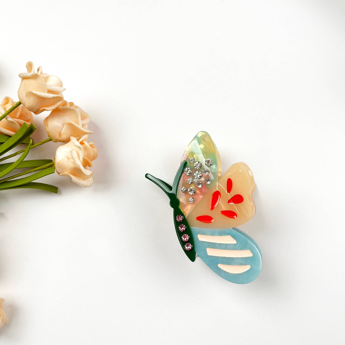 Colorful Cartoon Butterfly Claw Clip Diamond Hair Clips
