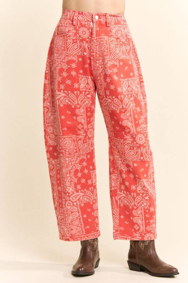 BANDANA PRINT PANTS