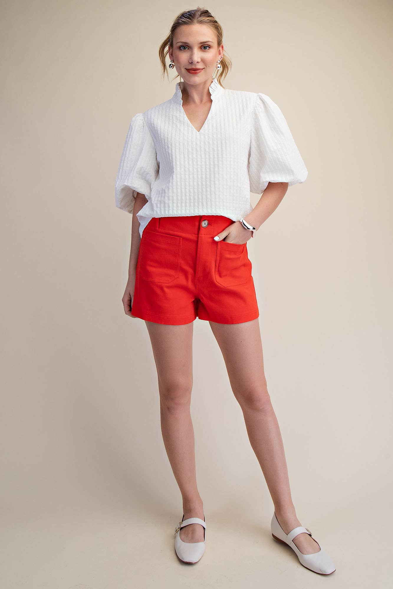 Stretch Shorts Front Pocket