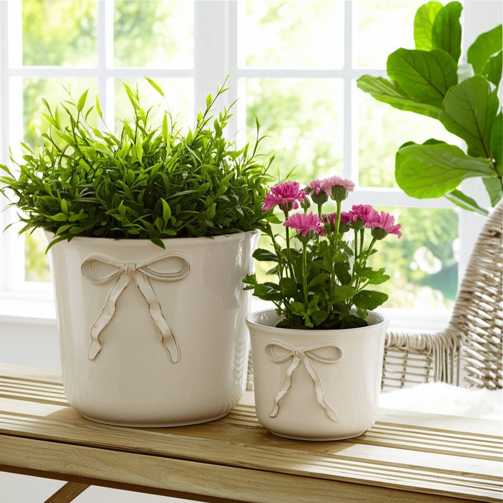 White Ceramic Pretty Bow