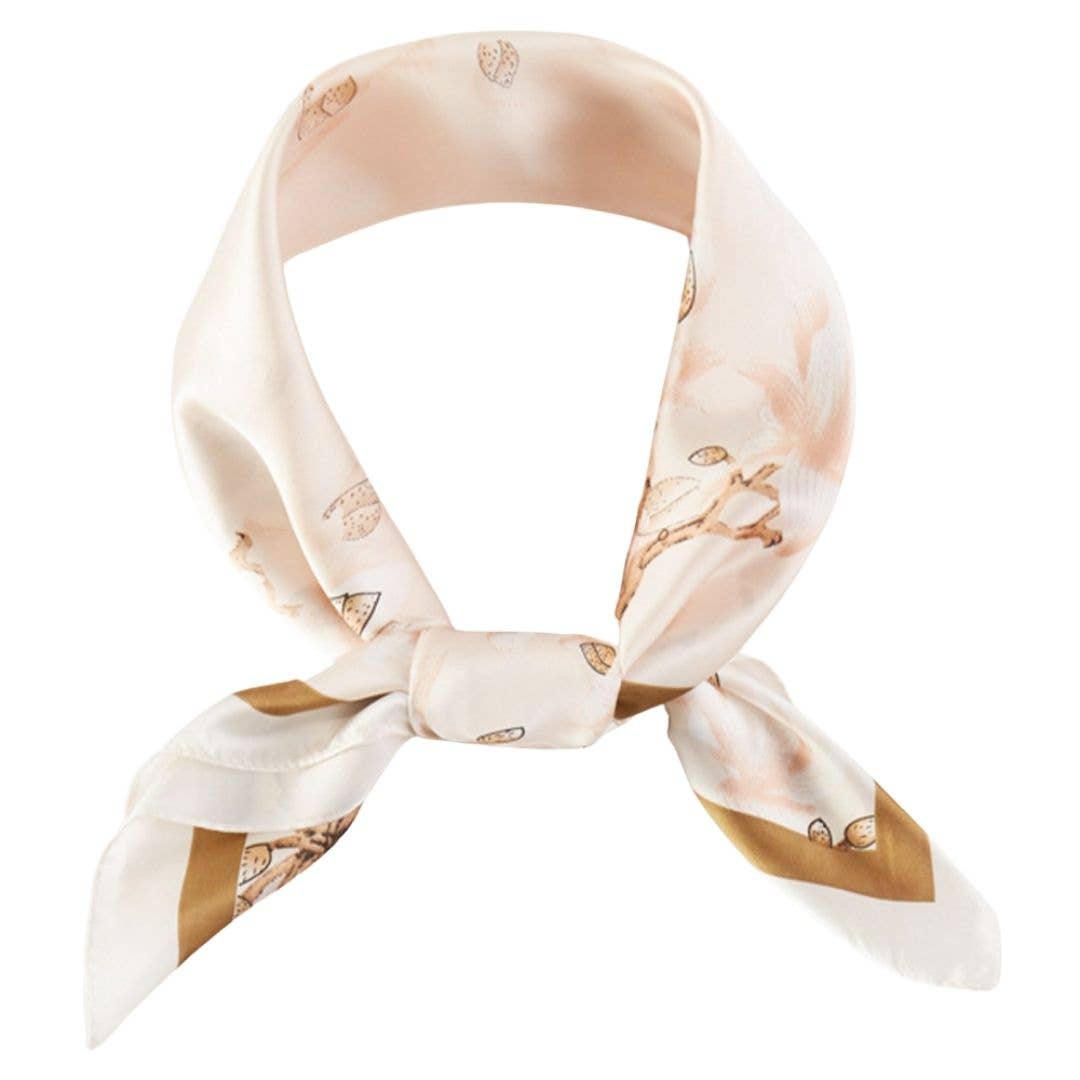 FLORAL PATTERN BANDANA NECK SCARF