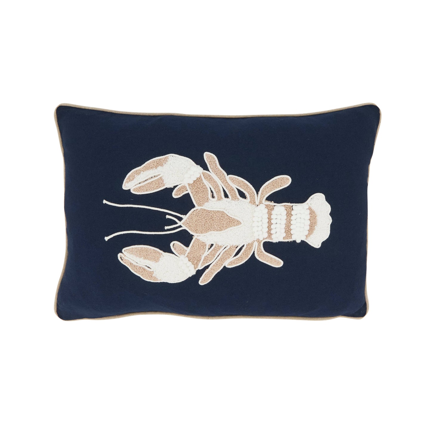 Embroidered Lobster Pillow
