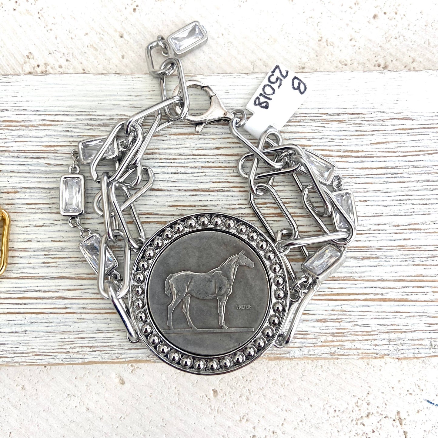 Horse Coin Statement Bracelet - Country Western Equestrian