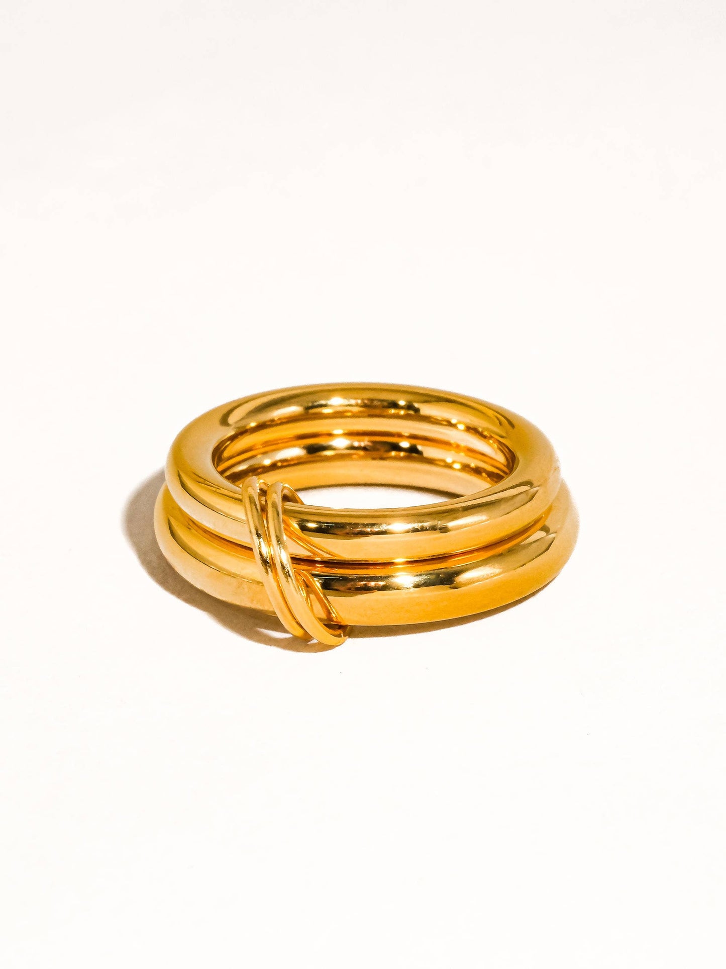 Gravité 18K Gold Non-Tarnish Double Stack Band Ring