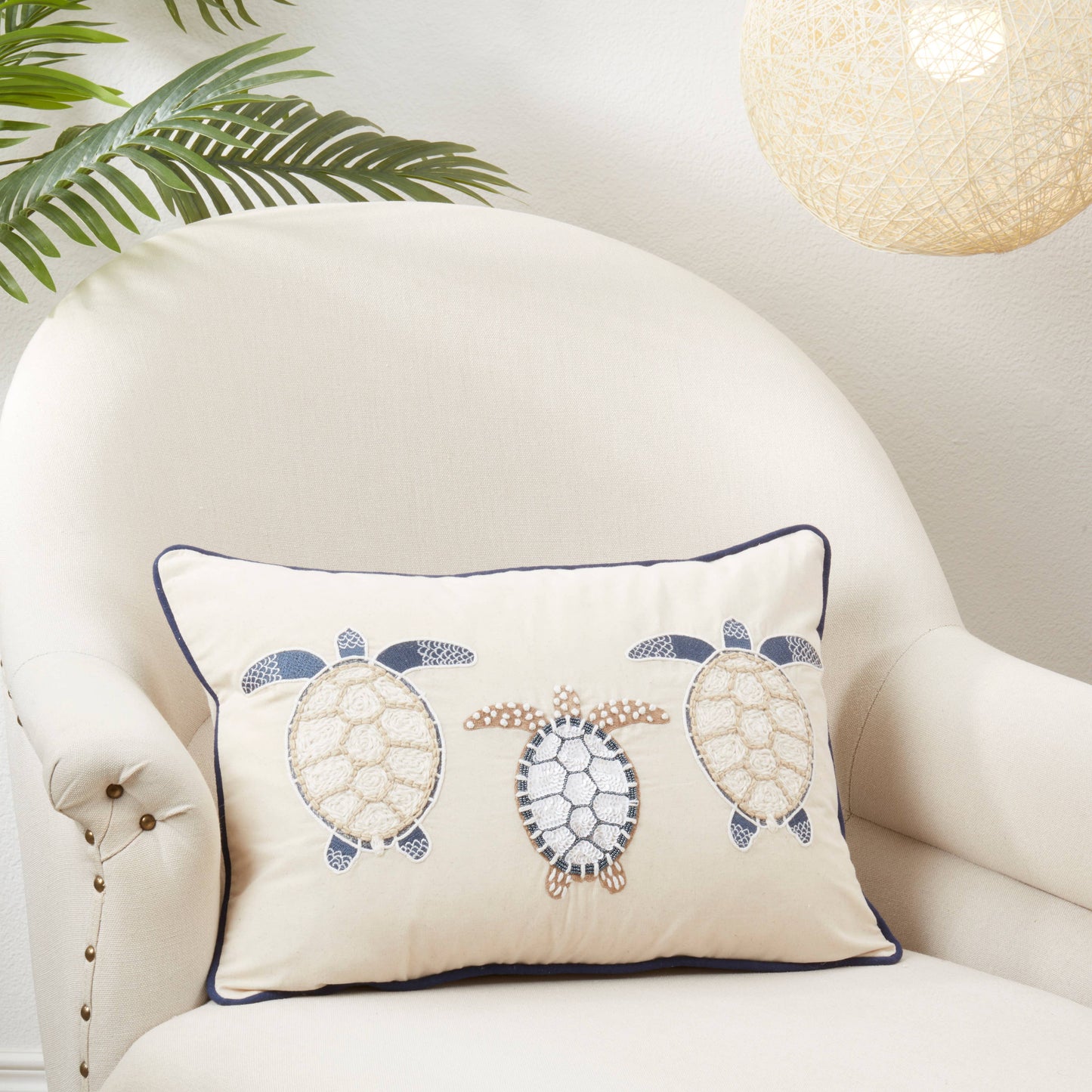 Aquatic Dreams Turtle Throw Pillow Cover