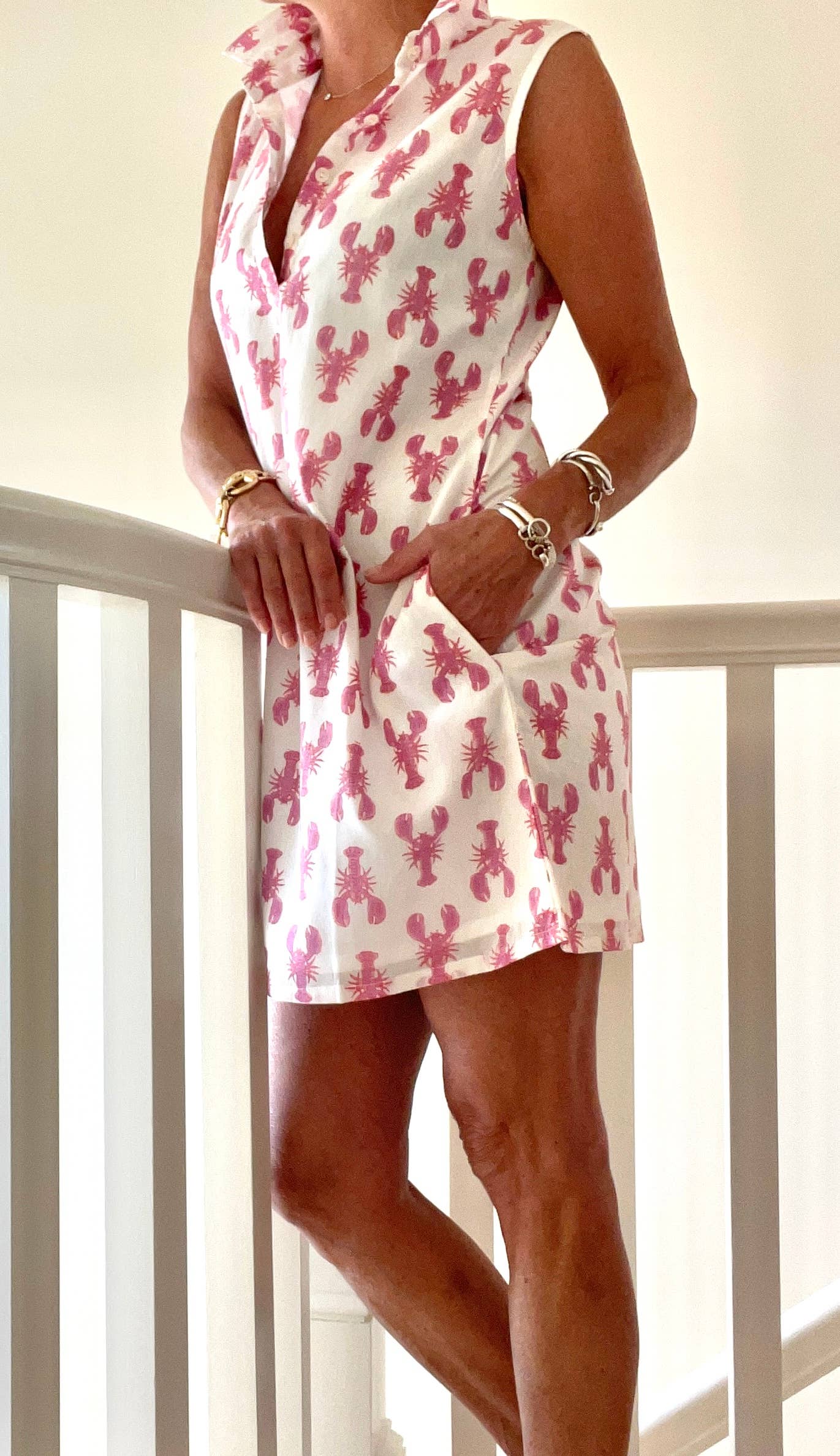 Sconset Lobster Print Dress