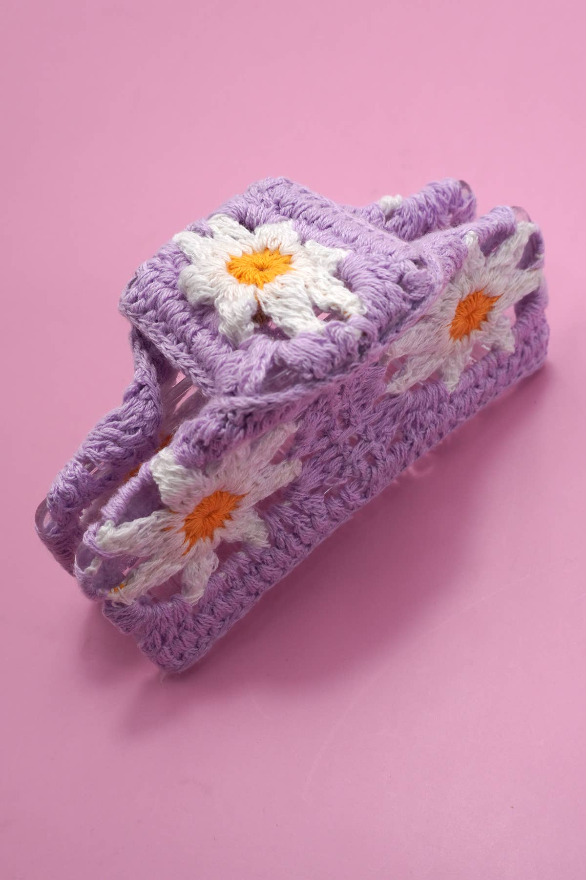 JUMBO HANDMADE CROCHET FLORAL HAIR CLAW CLIPS