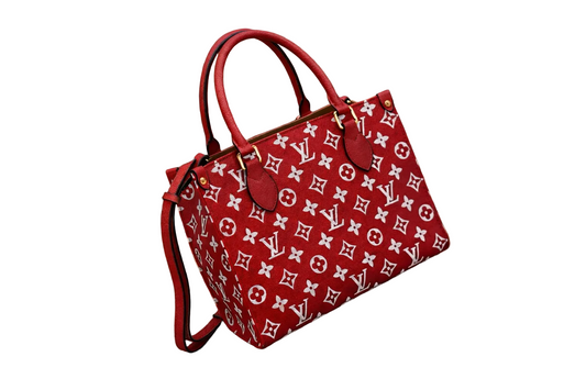 Upcycled LV Red Monogram Crossbody Bag 