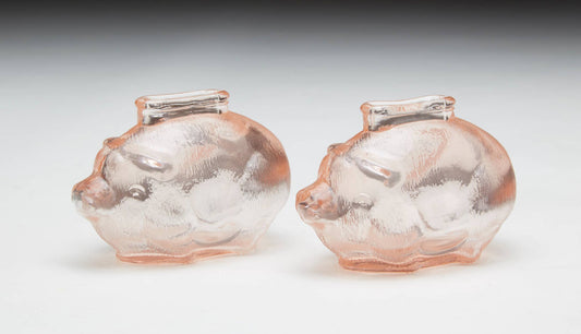 Small Pink Depression Glass Pig Bank