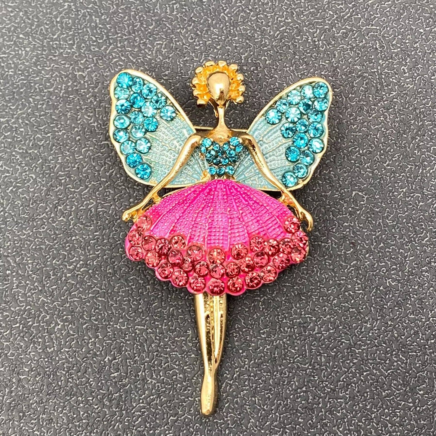 Rhinestone Elf Brooch