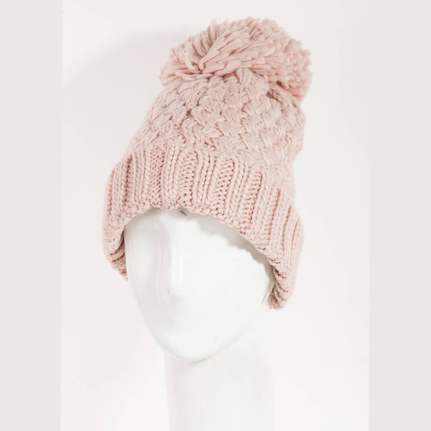 Crochet Knit Pom Beanie
