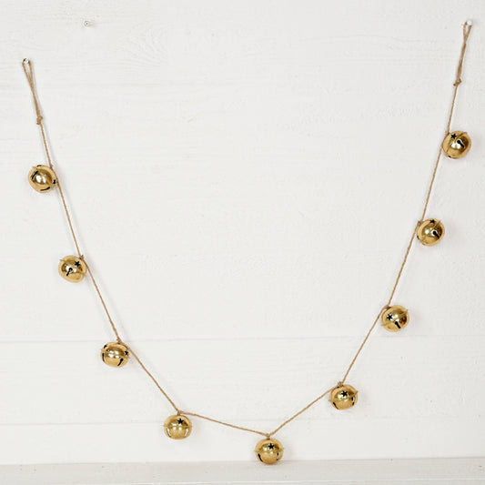 570650- 5ft Metal Bell Garland-2inD Goldx9-0/48