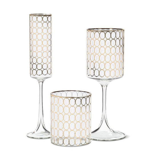 Tumbler with Gold Rings-4"H(12oz)