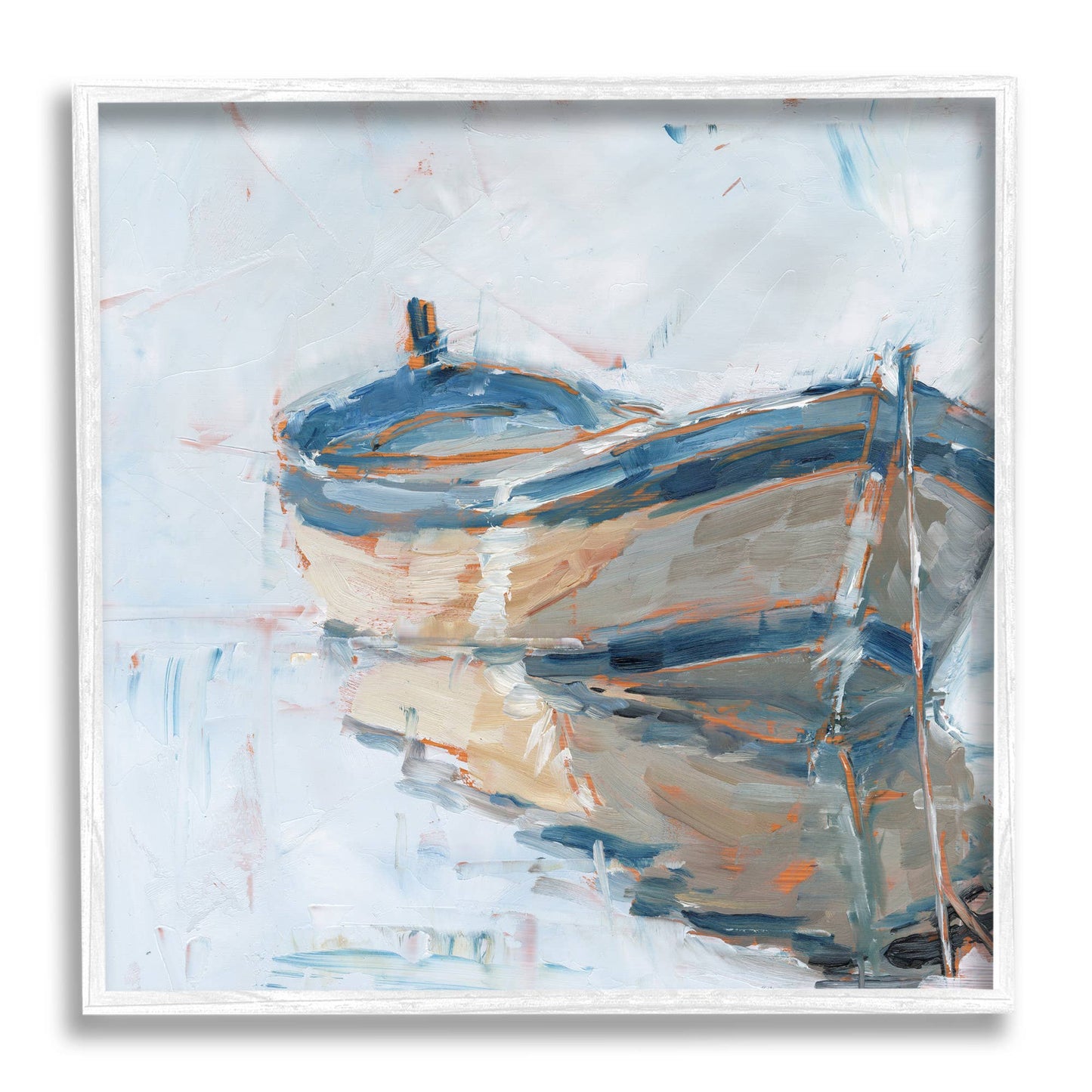 Abstract Row Boat Framed