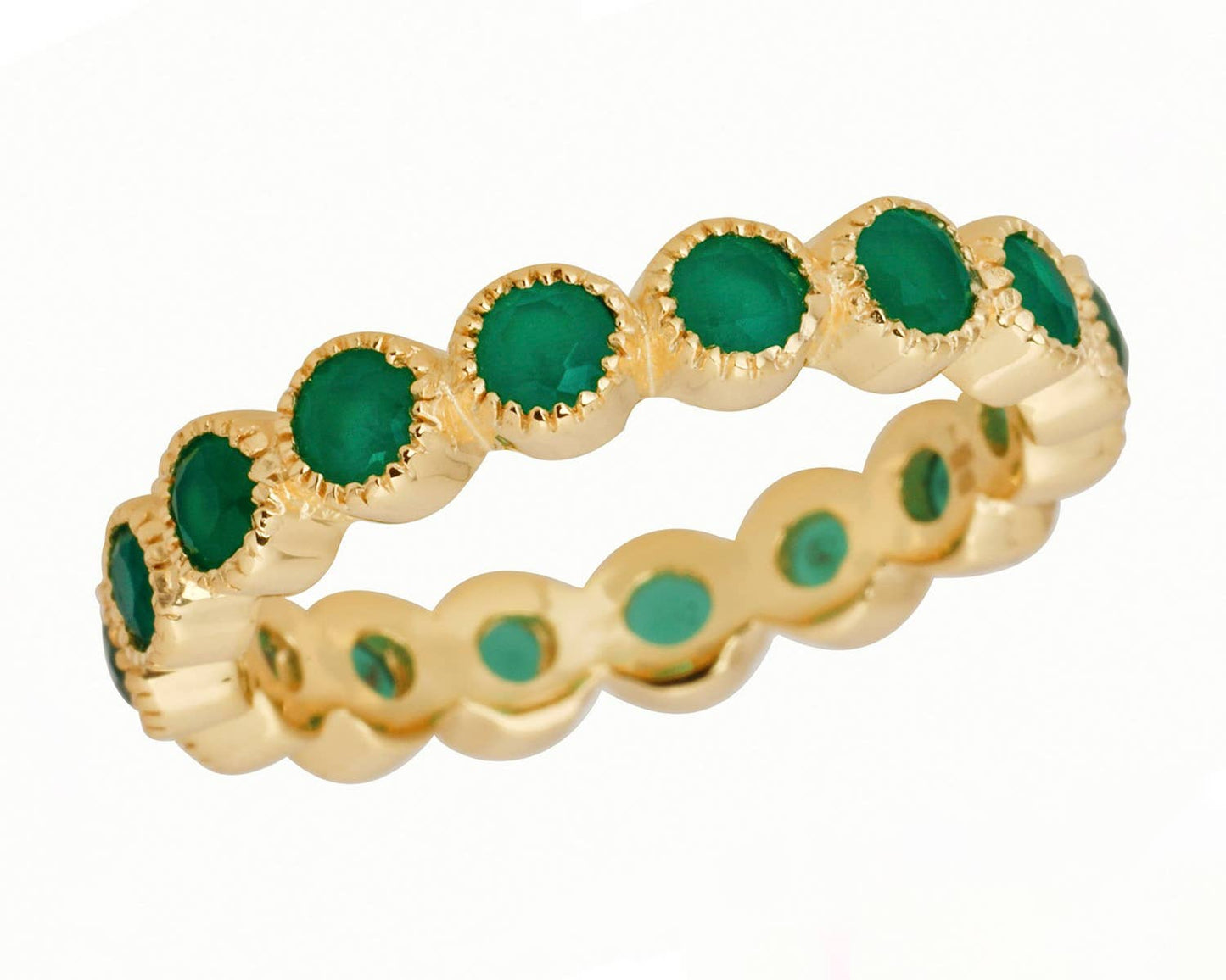 Green Onyx Band Ring Jewelry