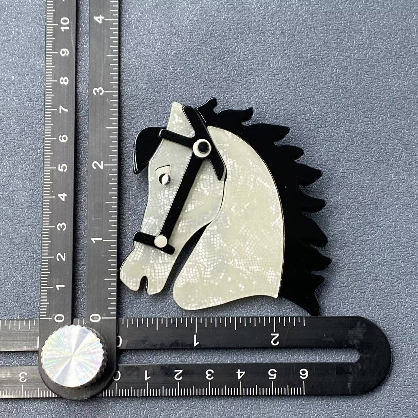 Horse Head Acrylic Brooch