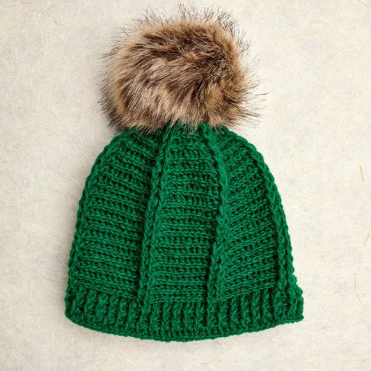 Brecken Kelly Green Pom Beanie