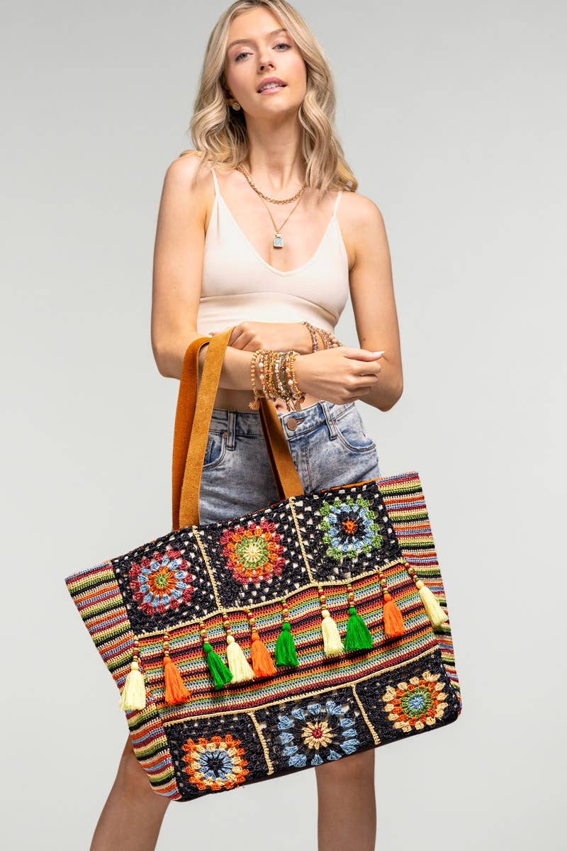 Hand Crochet Mumbai Garden Shoulder Bag