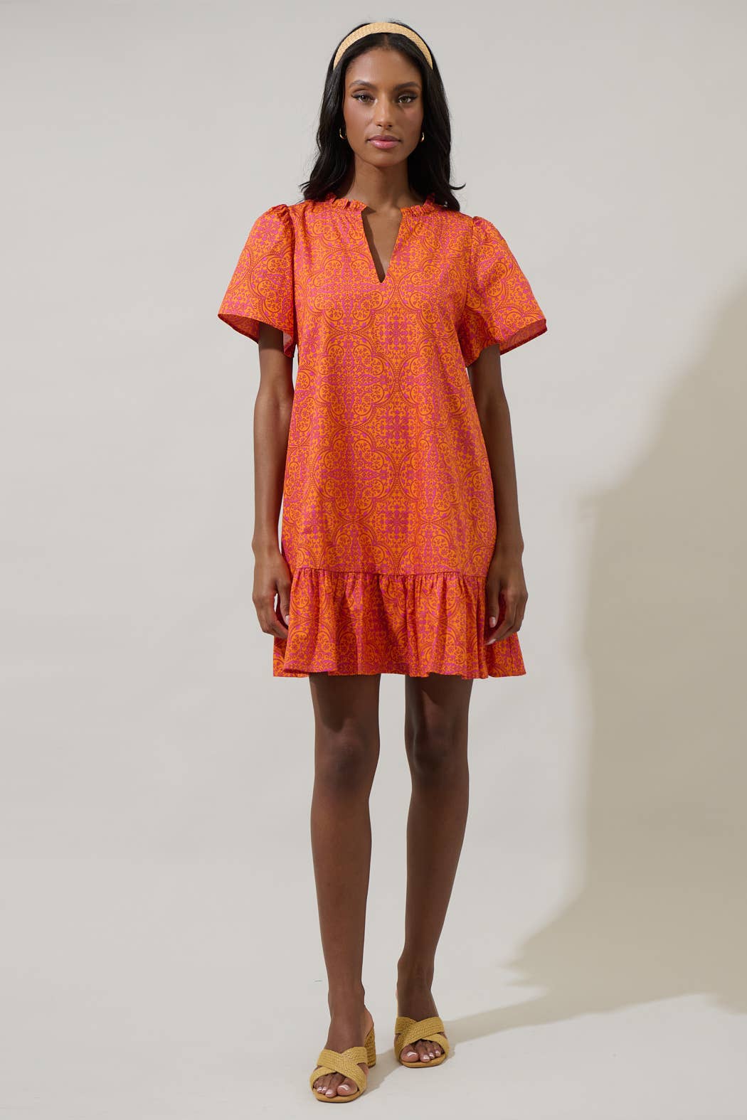 DeBary Daphne Floral Celeste Mini Dress
