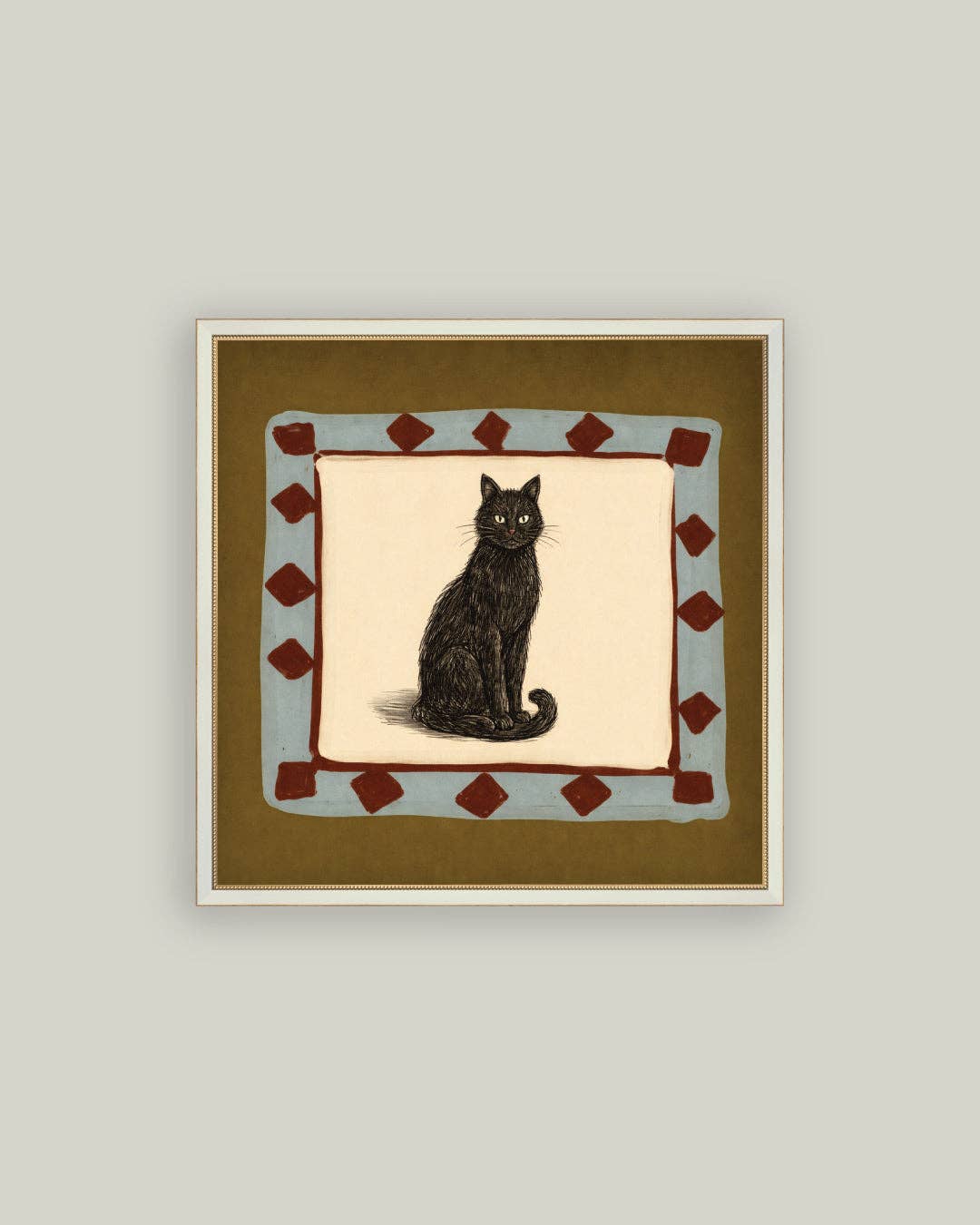 Watchful Black Cat