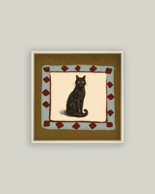 Watchful Black Cat