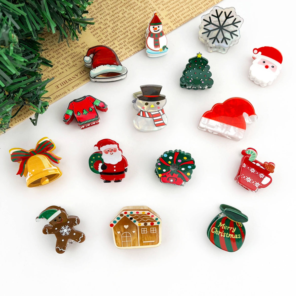 Christmas Mini Hair Claw Clip