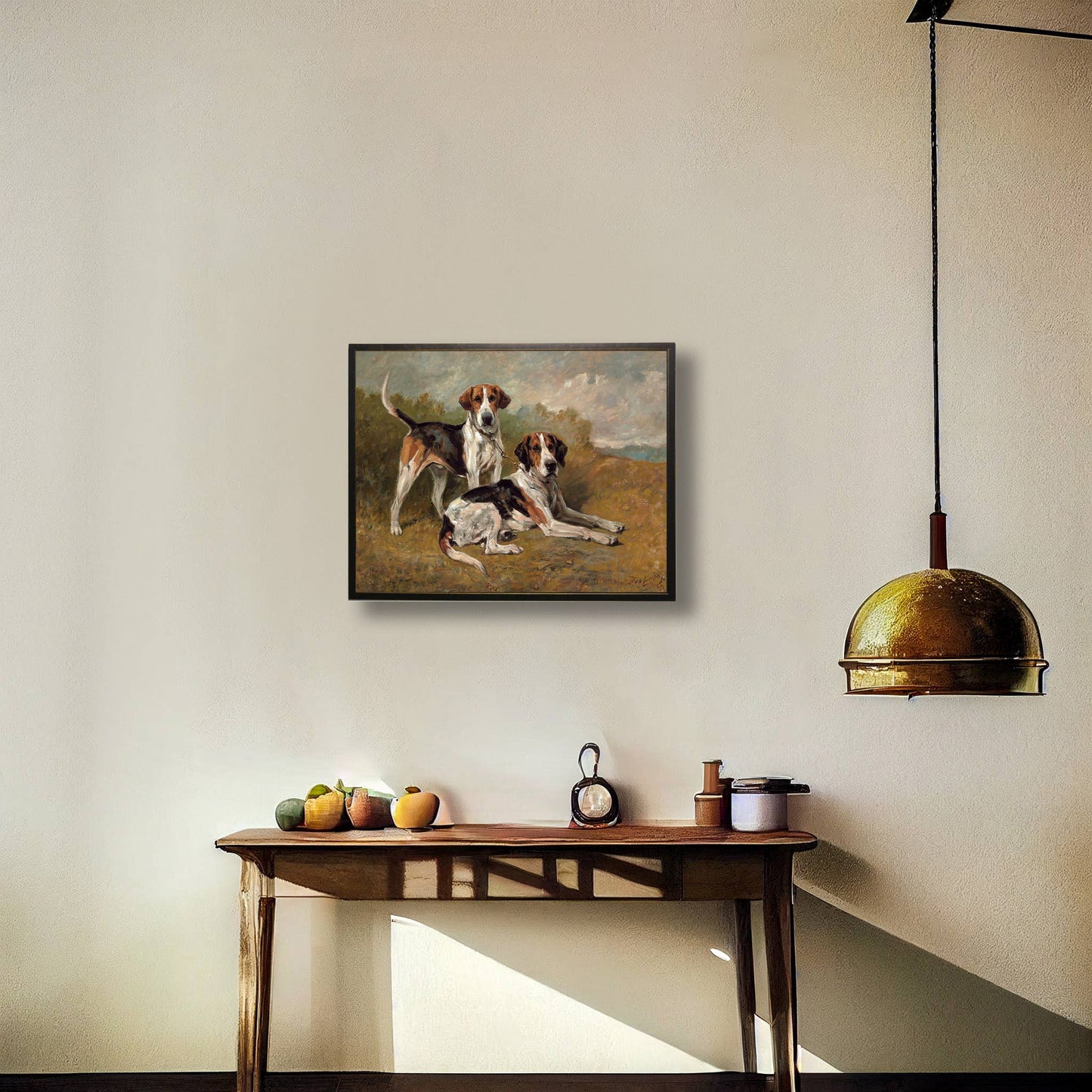 N Vintage oil painting reproduction