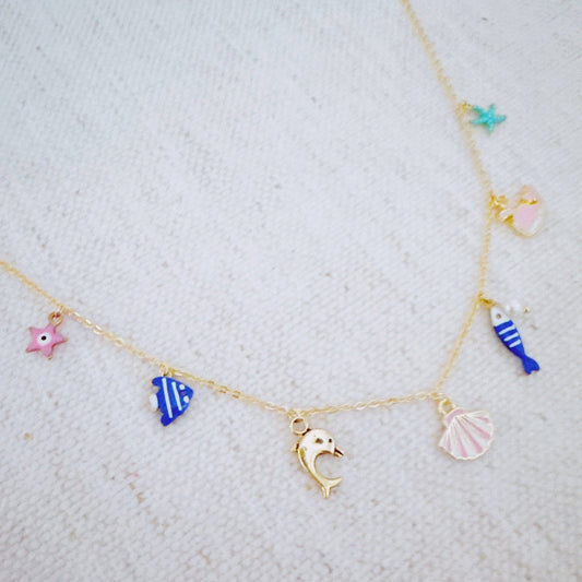 Ocean Friends Charm Necklace – Sea Life Vibes