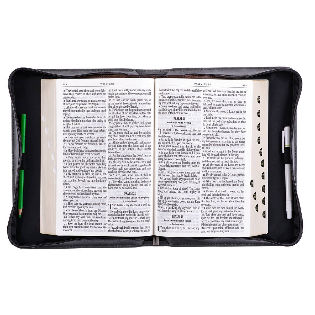 Bible Cover Classic Gray/Black Trust in the Lord Prov. 3:5