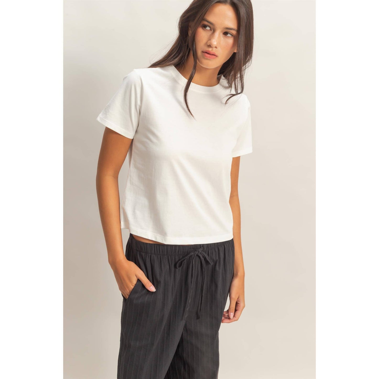 Crew Neck Cotton T-Shirt