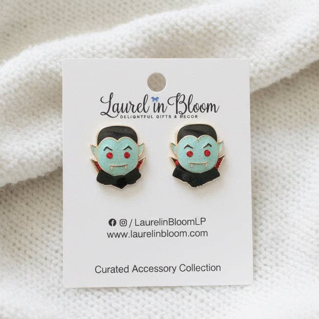 Fangtastic Vampire Bow Stud Earrings