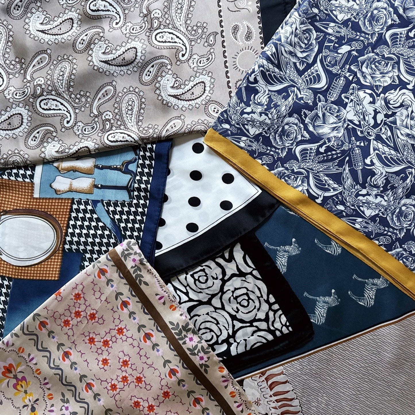 Silky Muse Satin Square Scarf - Chic Silky Scarf For Hair, Neck, Or Bag Styling