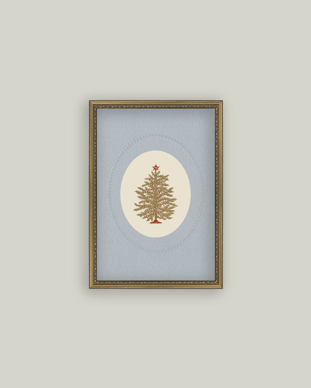 Christmas Tree with Blue Mat