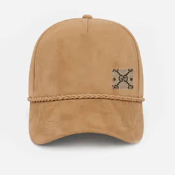 Upcycled Gucci Suede Baseball Cap