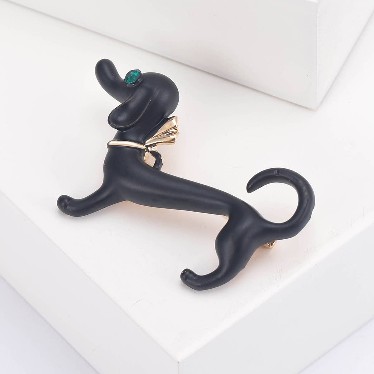 Cute Enamel Dachshund Dog Brooch, Stylish Dog Lapel Pin