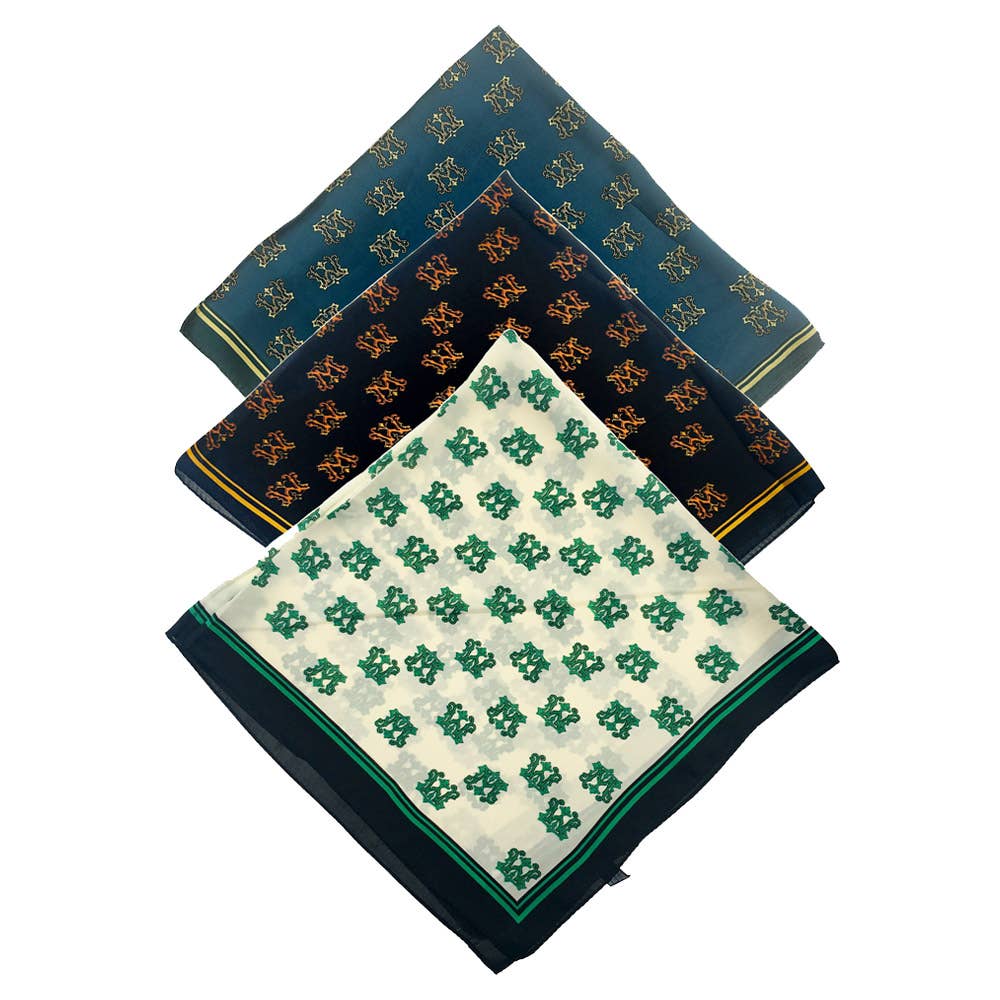 MULTI PATTERN SILKY BANDANA SQUARE SCARF