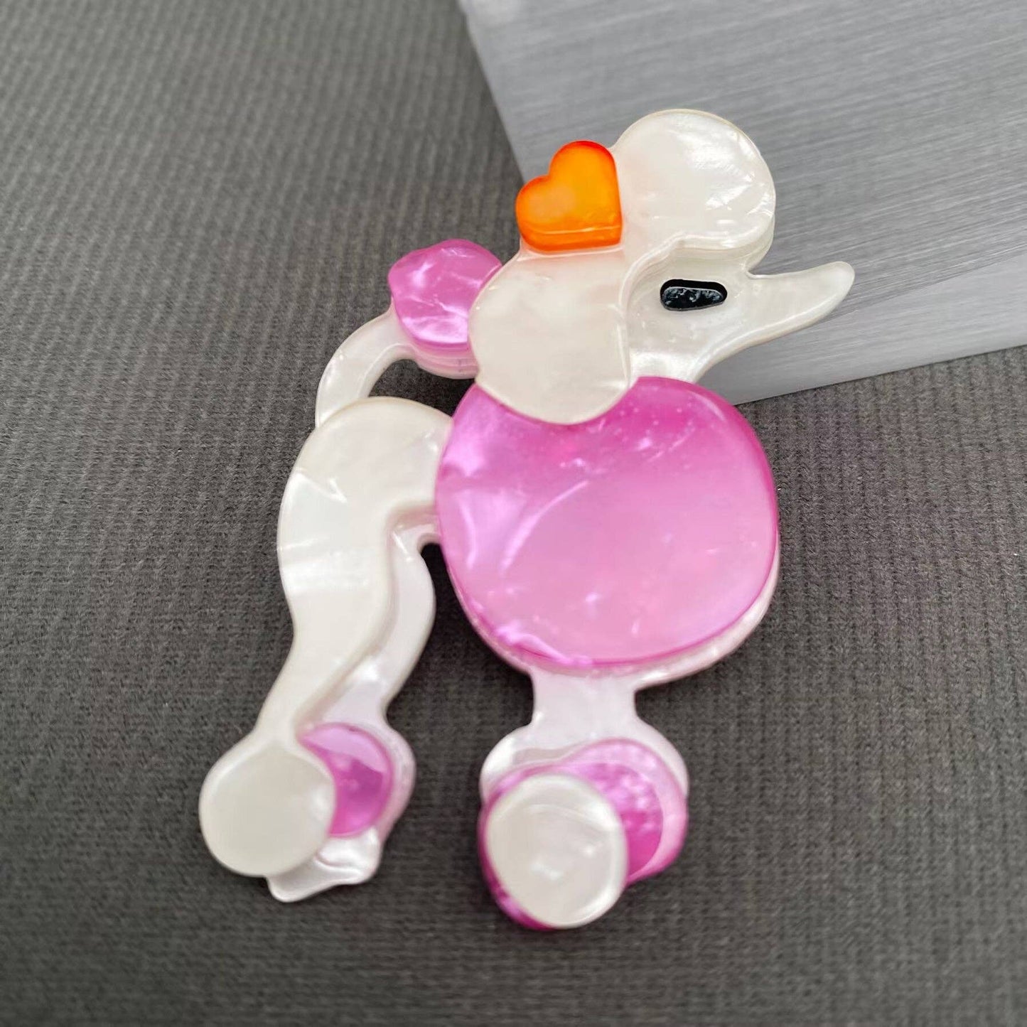Acrylic Poodle Brooch
