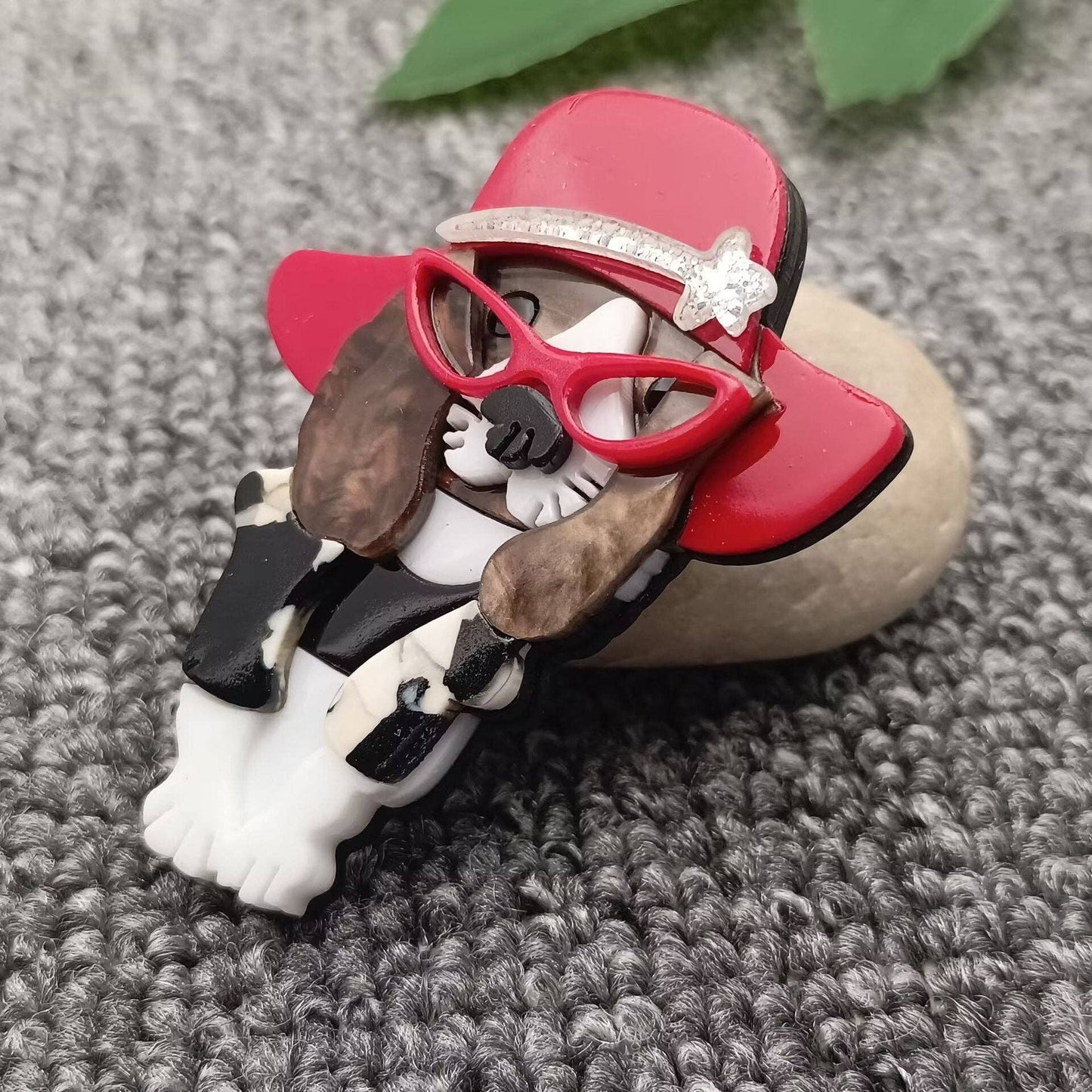 Fashion Dog Acrylic Brooch