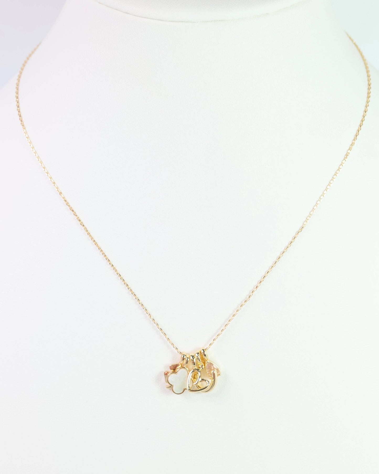 All the Luck Charm Necklace Set Gold