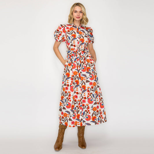 Festival Dream Shirts Midi Dress - LWD3182