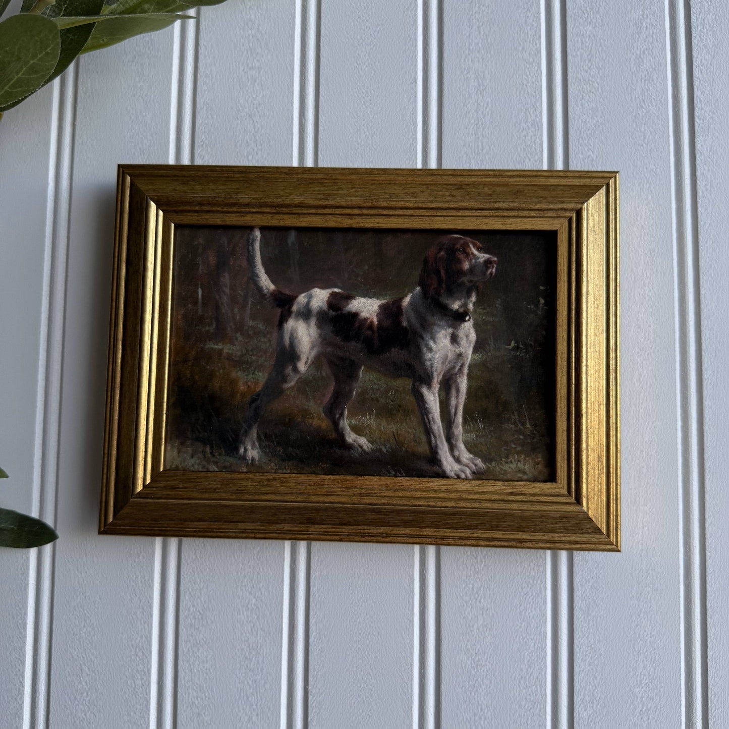 Vintage Style Brown Dog Art Print Gallery Wall Framed