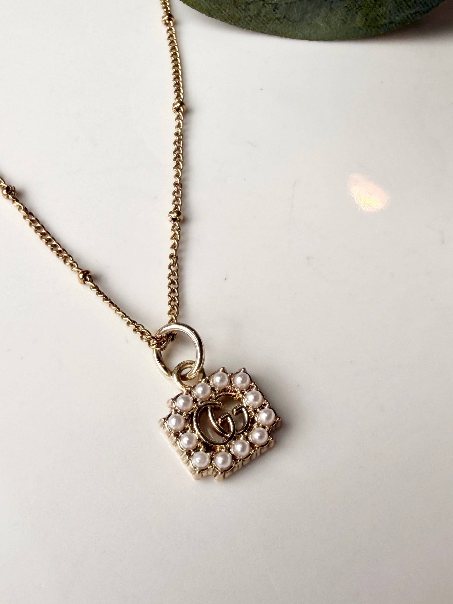 Upcycled Gucci Small Pearl Pendant Necklace