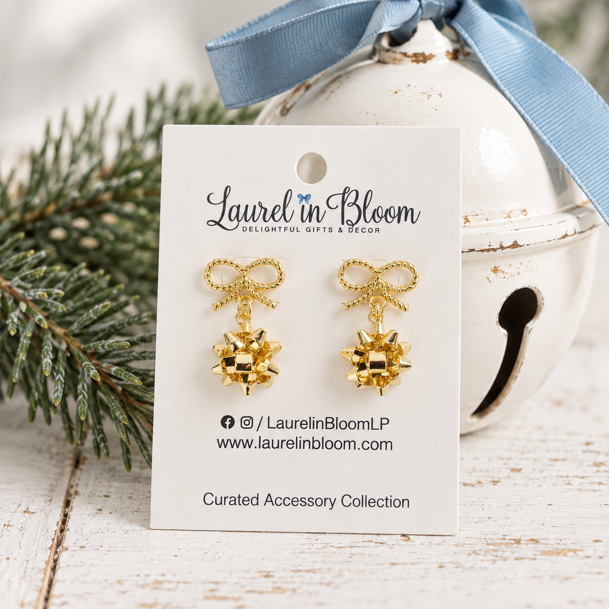 Christmas Cheer Petite Gift Bow Drops