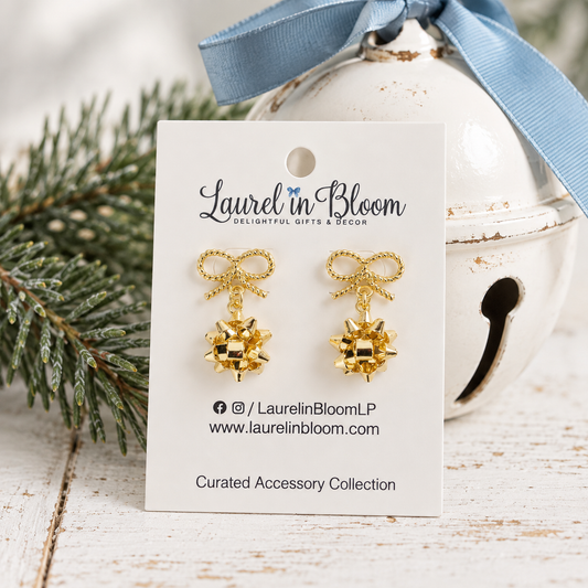 Christmas Cheer Petite Gift Bow Drops