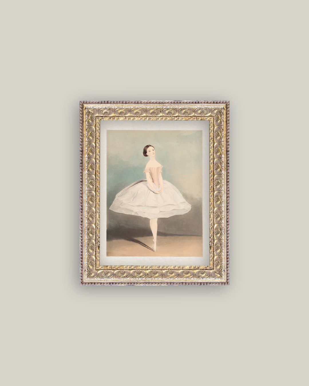 Ballerina Framed Antique Art