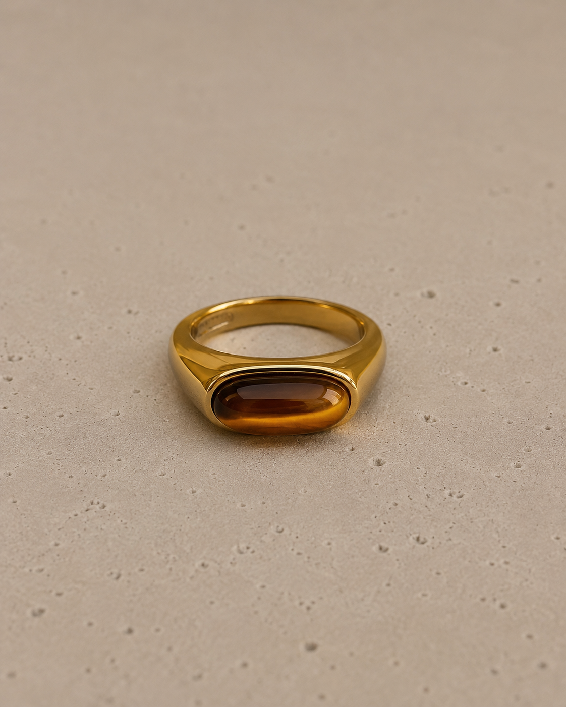 Leona Ring | Gold Tiger Eye Gemstone Statement Ring